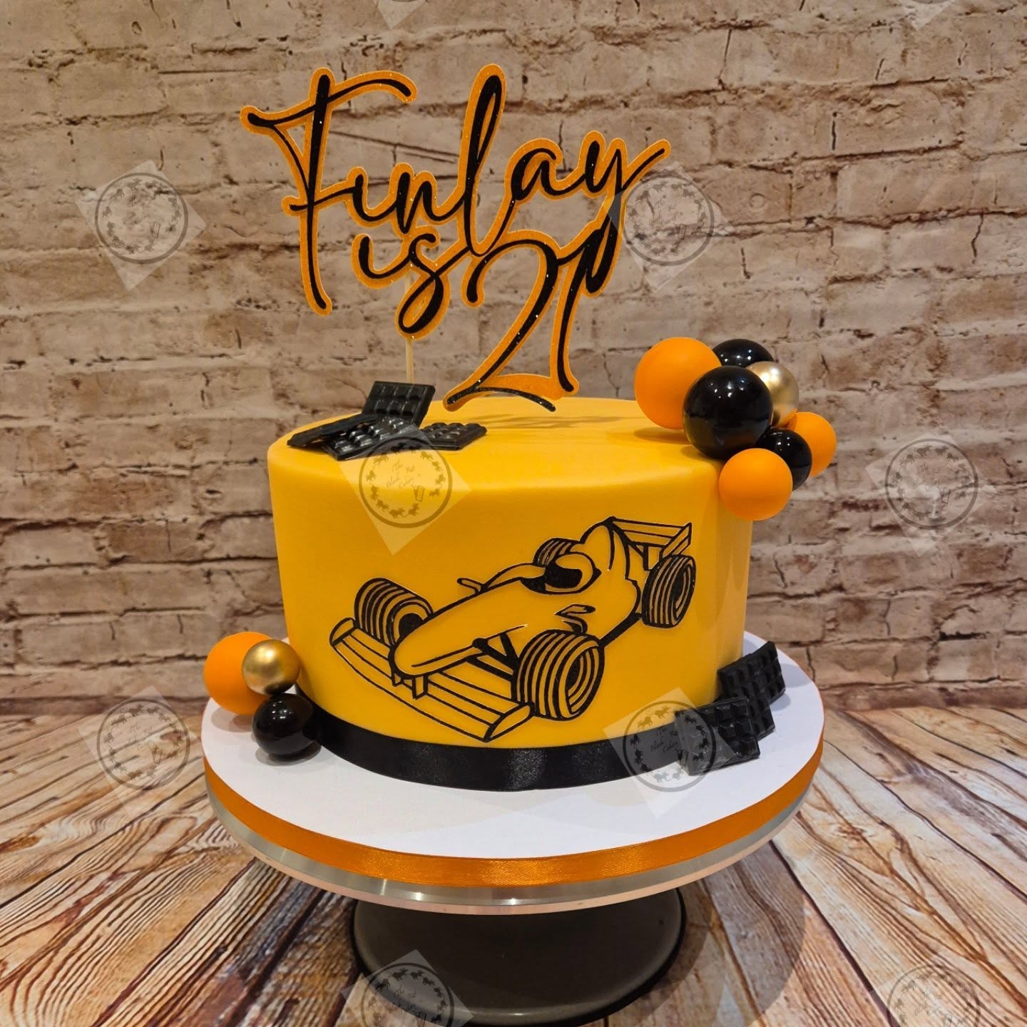 Elegant naked carrot cake finished with piped buttercream shells, sugar carrots and walnuts for a 21st birthday
